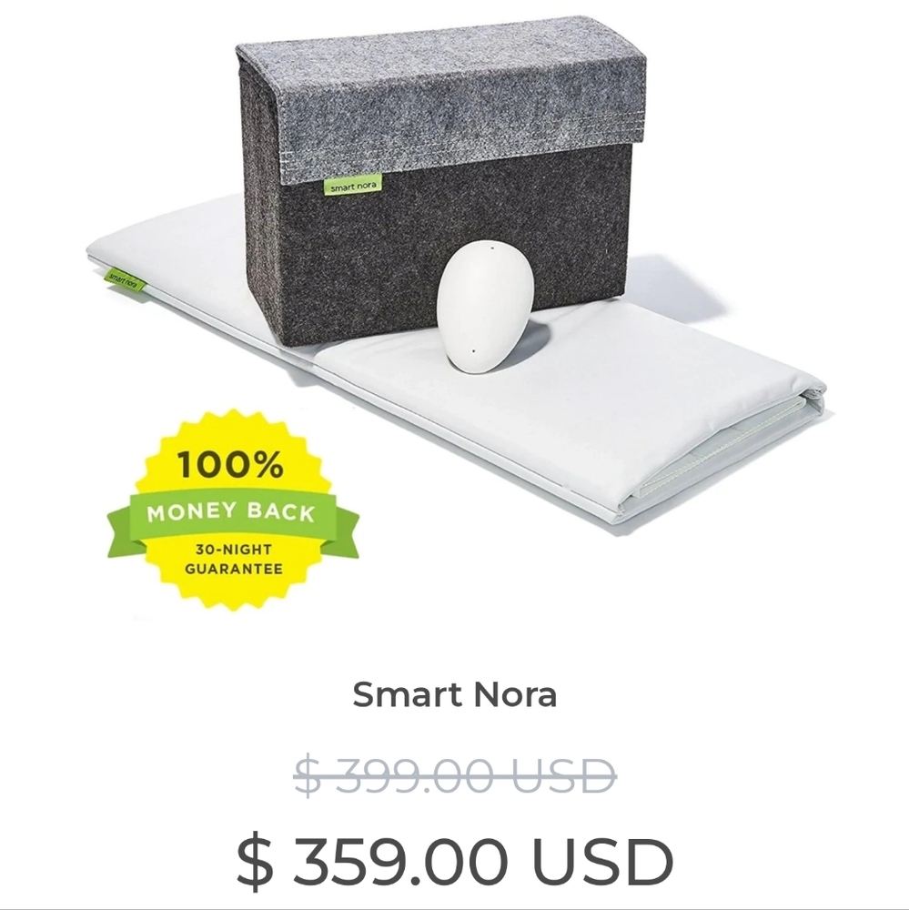 Stop Snoring with Smart Nora!  Works 100% - Like New Condition